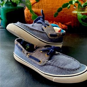 Denim Sperry Boat Shoes size 9